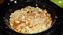I added more corn because the recipe called for 15 oz and I had 2 14 oz, so I dumped both in. Crock pot is not for thinking!